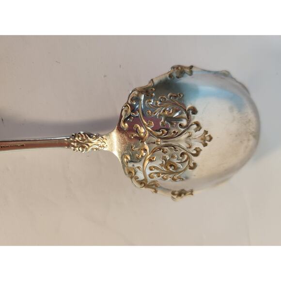 ROGERS BROS Antique BERKSHIRE Pattern Silverplate Berry/Casserole Spoon 1847 - Picture 8 of 10
